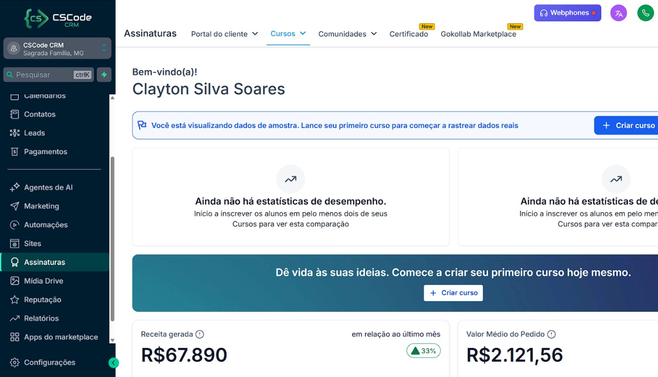 Área de Membros